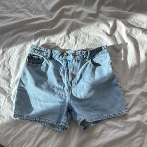 GANNI Classic Denim High-Waisted Shorts